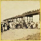 Entertainers on Beach [Stereoview 1850s]